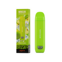 Одноразовая электронная сигарета BRUSKO Minican (1500) - Яблочный Лед